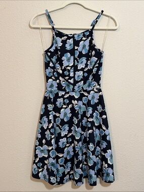 Altar'd State Navy Floral Spaghetti Strap Dress - S